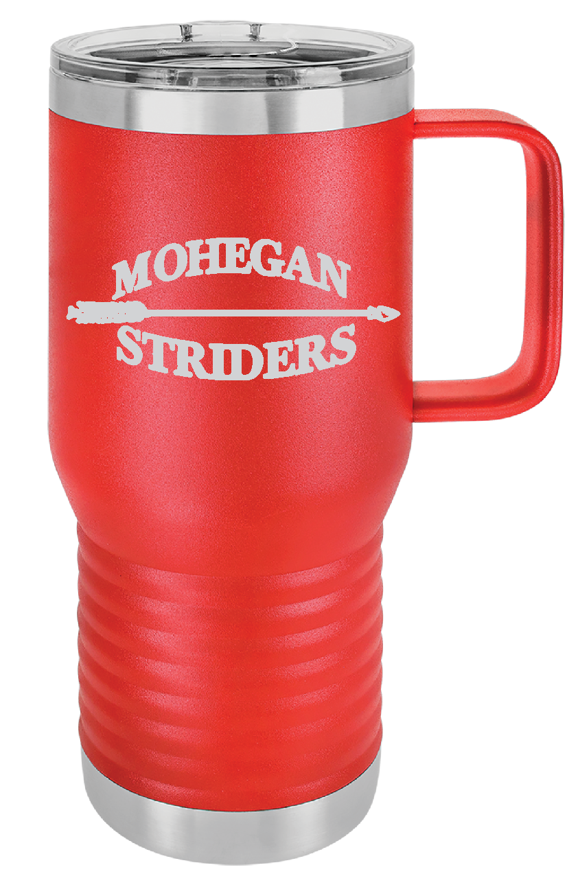 MOHEGAN STRIDERS ENGRAVED STAINLESS STEEL COFFEE MUG
