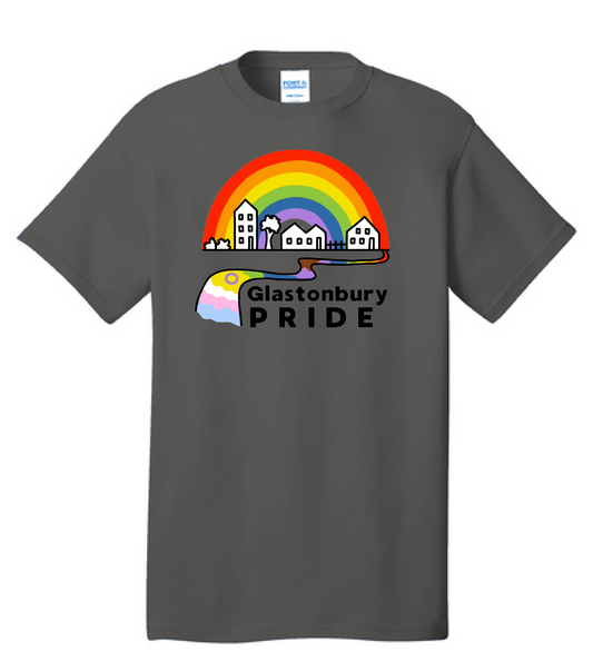 GLASTONBURY PRIDE CHARCOAL GRAY YOUTH T-SHIRT
