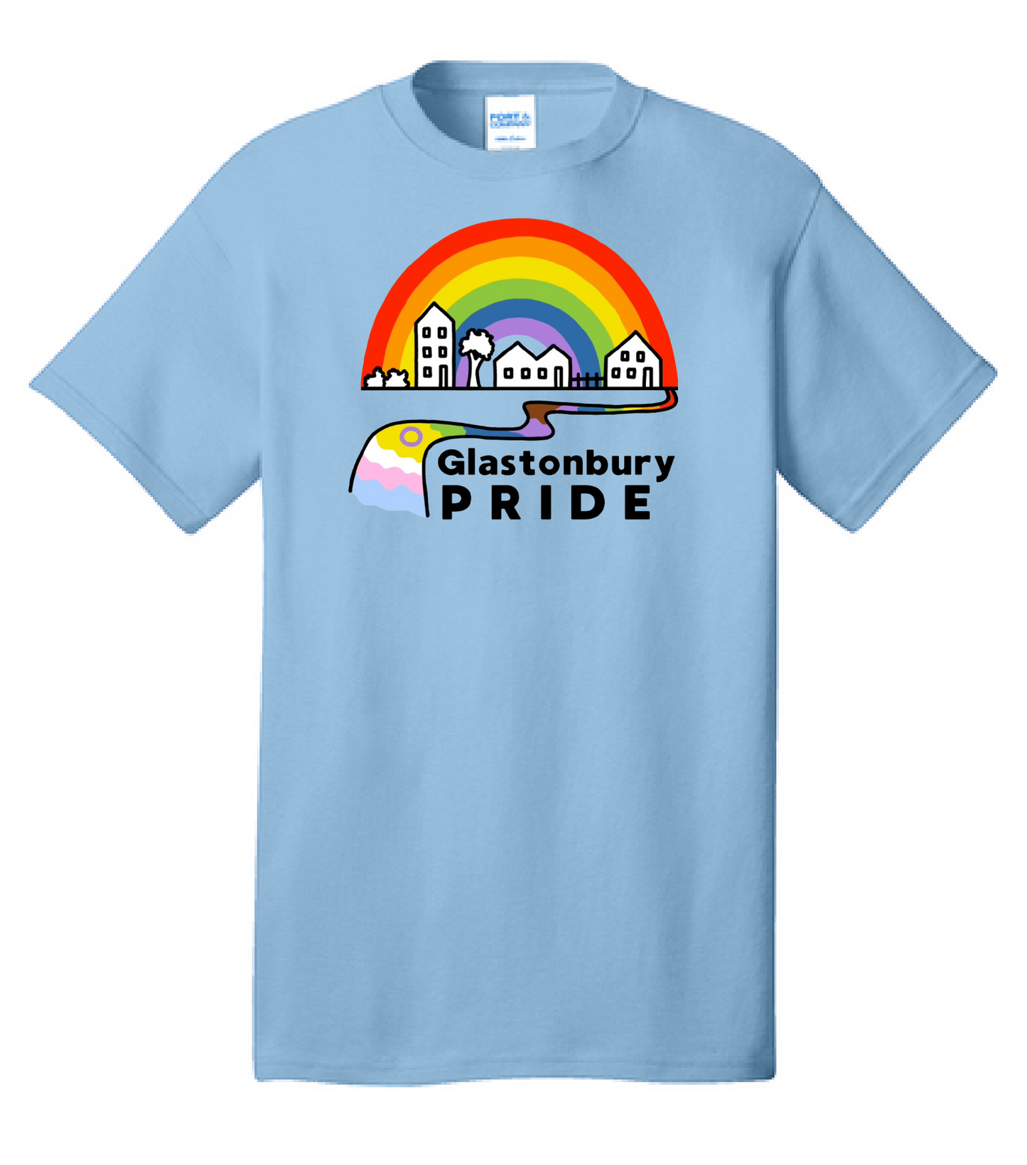 GLASTONBURY PRIDE LIGHT BLUE YOUTH T-SHIRT
