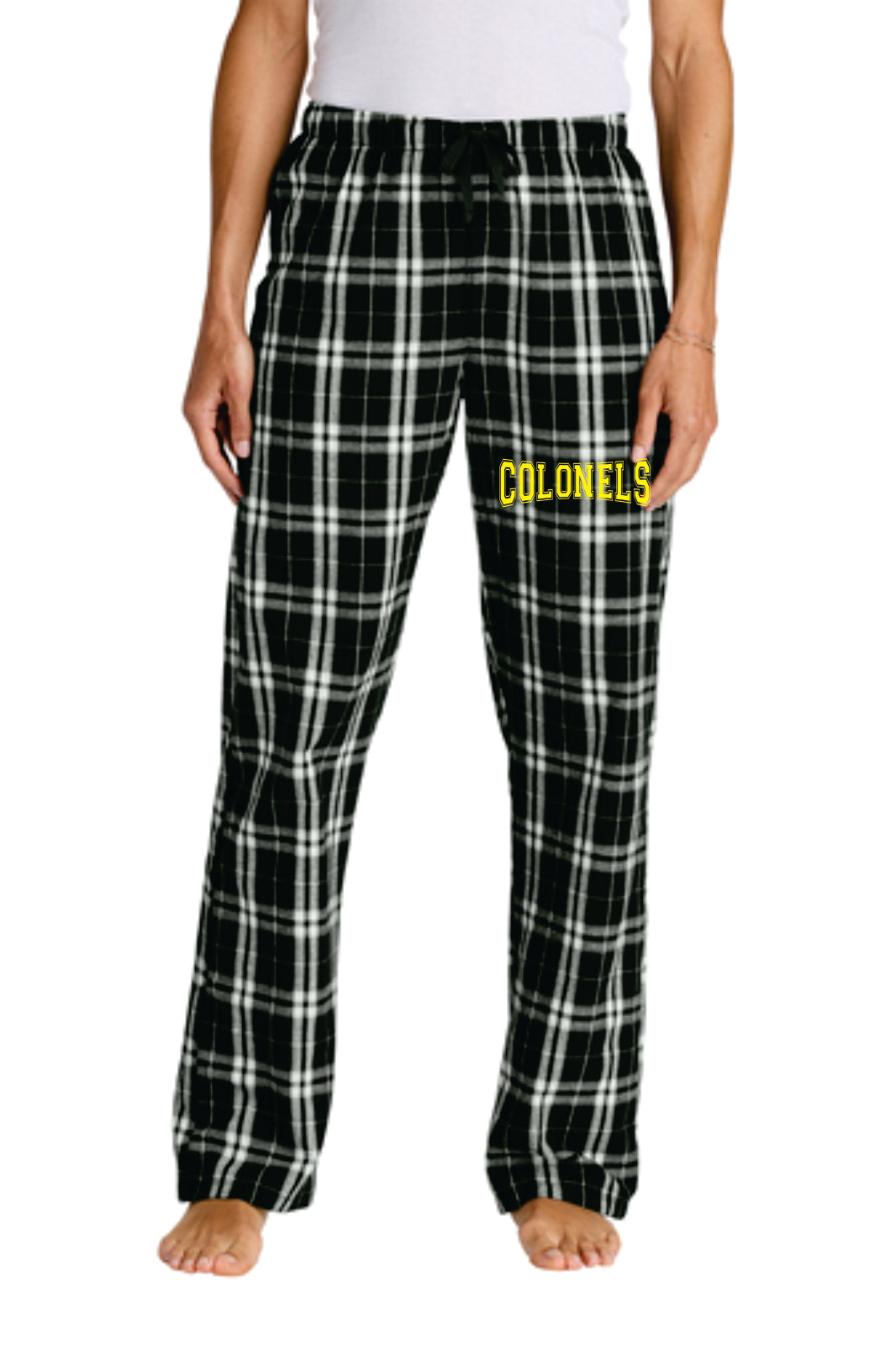 LEDYARD PRIDE!! District ® Women’s Flannel Plaid Pant BLACK
