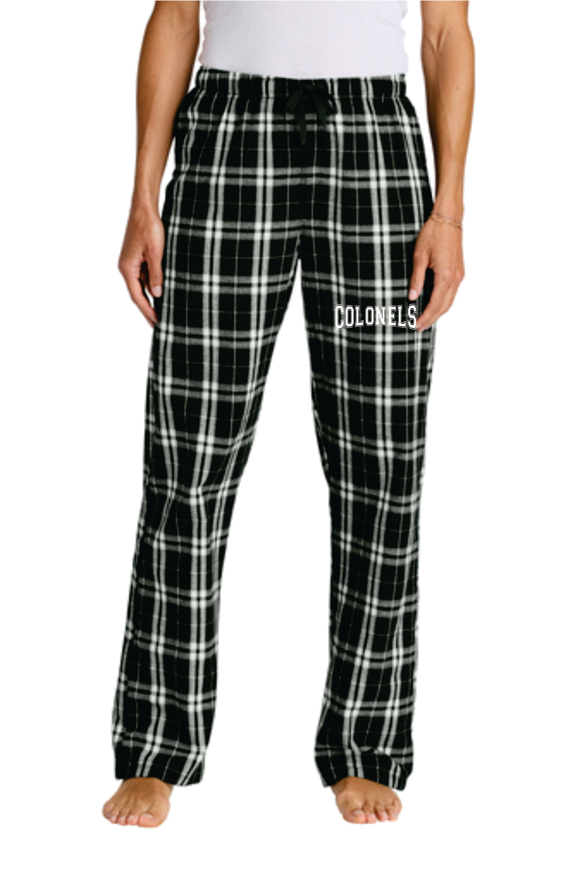 LEDYARD PRIDE!! District ® Women’s Flannel Plaid Pant BLACK