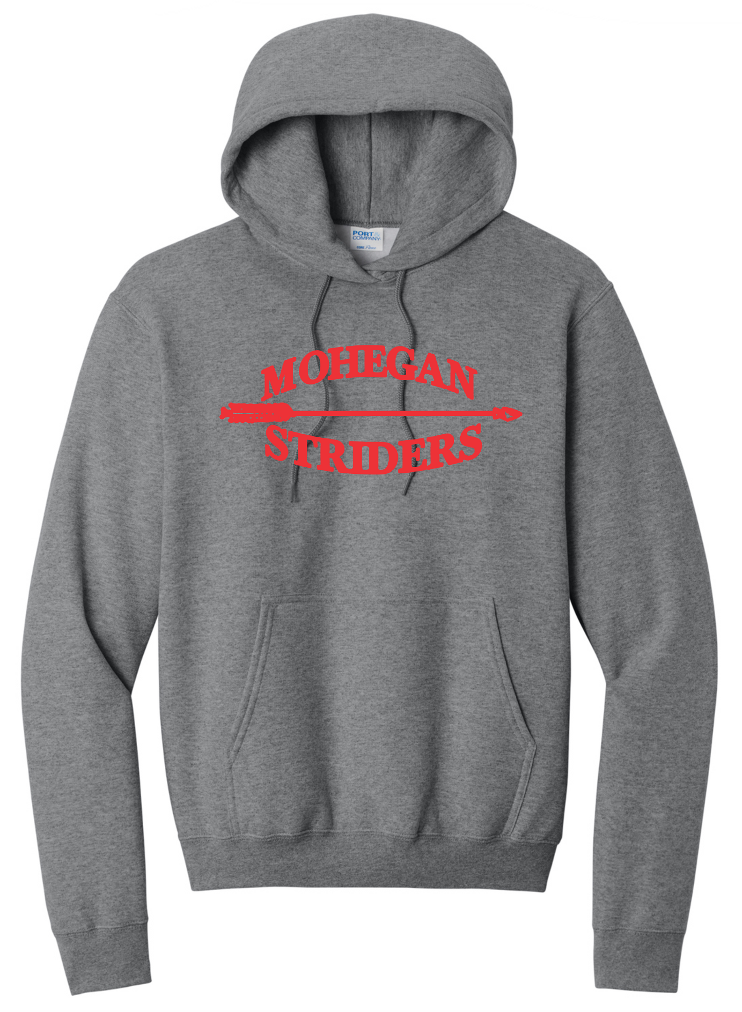 MOHEGAN STRIDERS Port & Co™ Core Fleece Unisex Pullover Hooded Sweatshirt
