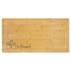 CUSTOMIZABLE Bamboo Cutting Board with Drip Ring