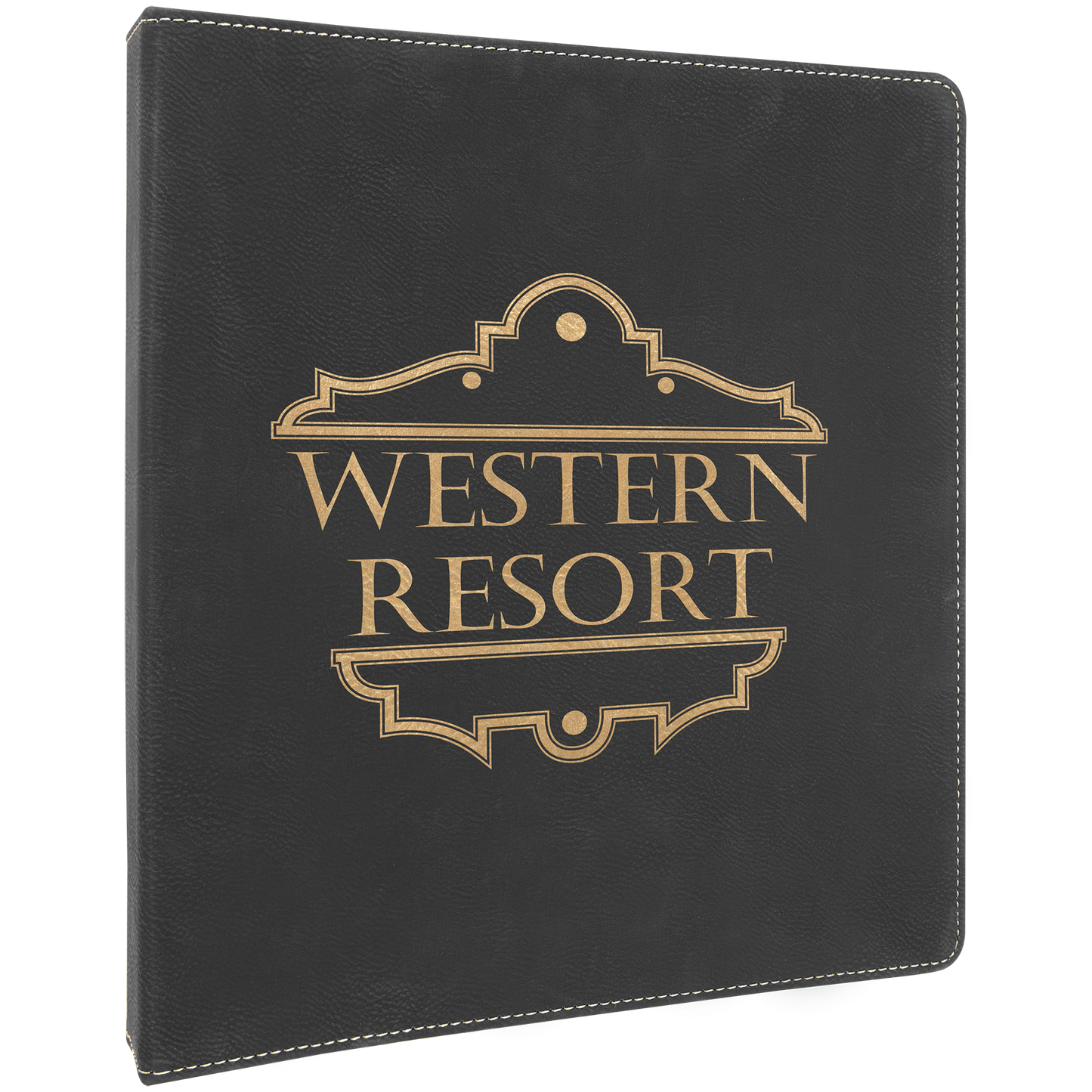 ENGRAVABLE LEATHERETTE 3 RING BINDER