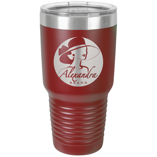 CUSTOMIZABLE 30 oz. POWDER COATED VACUUM SEALED STAINLESS STEEL TUMBLER