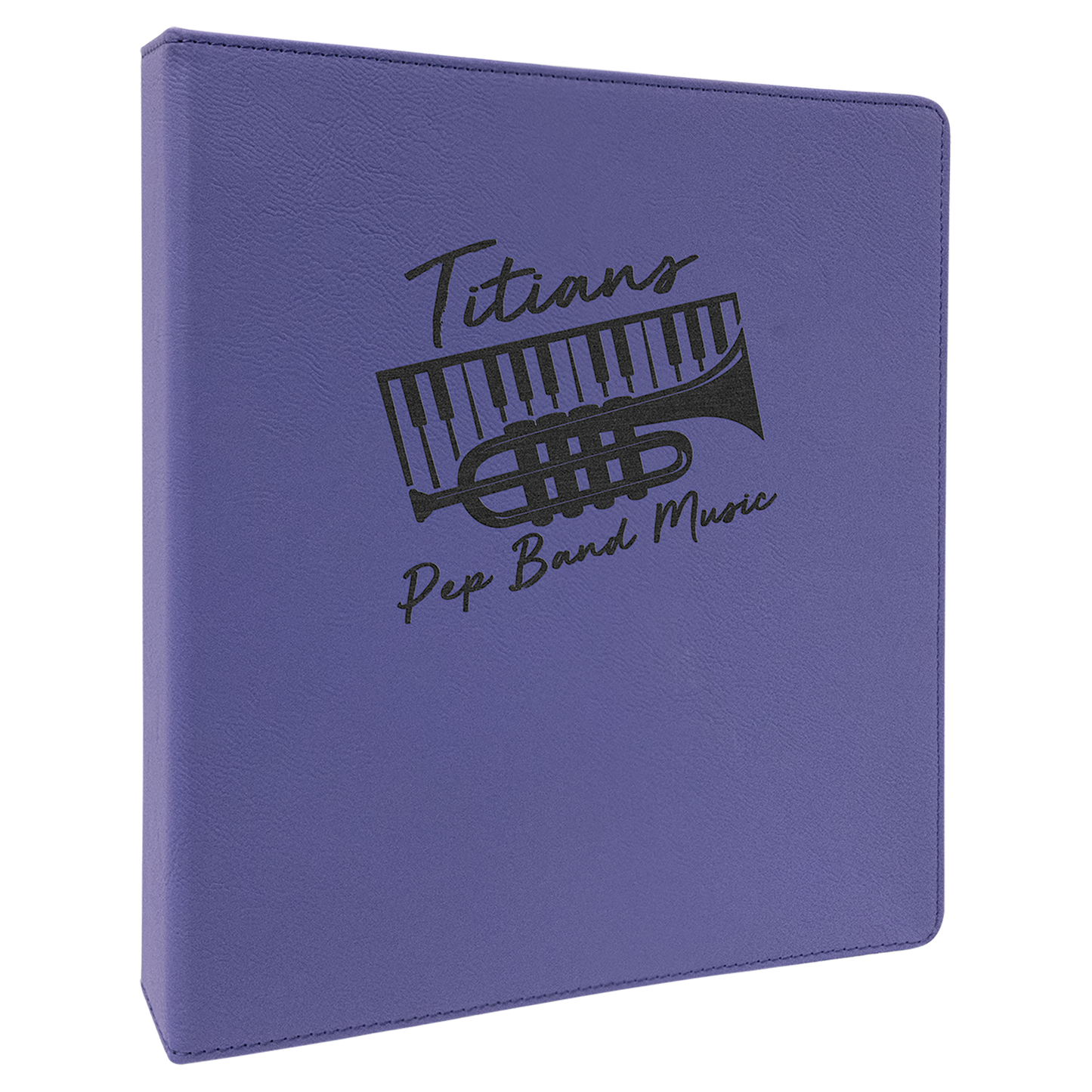 ENGRAVABLE LEATHERETTE 3 RING BINDER