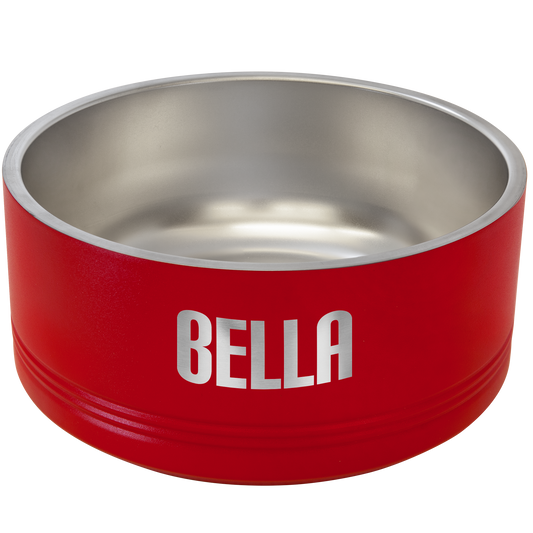 CUSTOMIZABLE 64 oz. POWDER COATED VACUUM SEALED STAINLESS STEEL PET BOWL