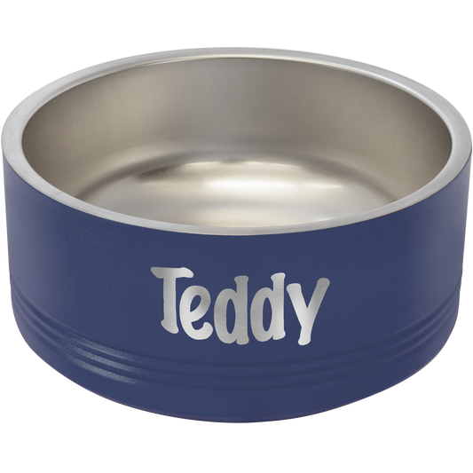 CUSTOMIZABLE 32 oz. POWDER COATED VACUUM SEALED STAINLESS STEEL PET BOWL