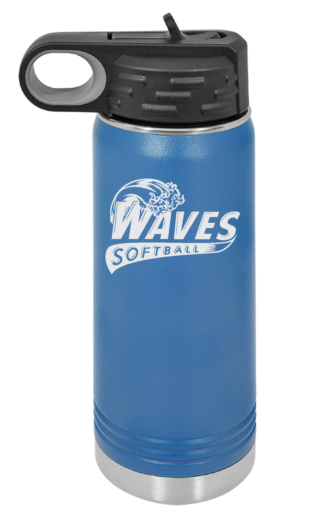 Waves Polar Camel 20 oz.  Water Bottle LASER ENGRAVED 2-SIDED