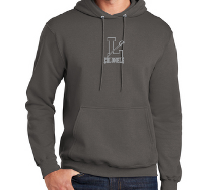 Port & Company® Core Fleece Pullover Hooded Sweatshirt CHARCOAL GRAY