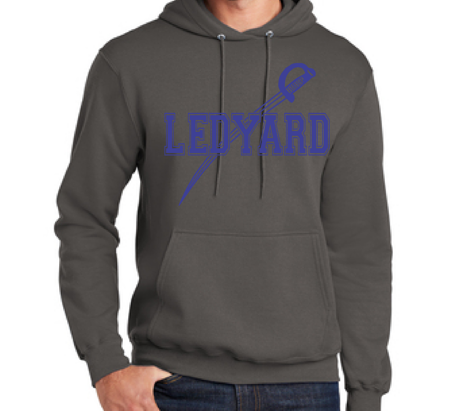 Port & Company® Core Fleece Pullover Hooded Sweatshirt CHARCOAL GRAY