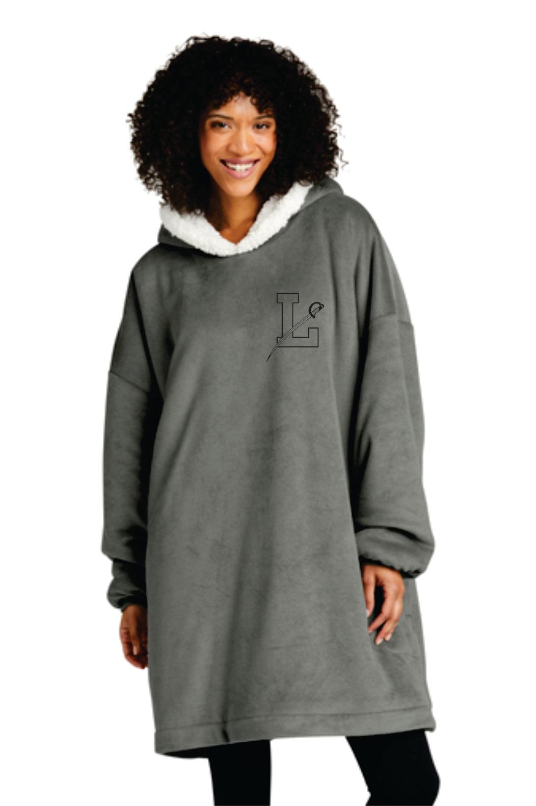 LEDYARD PRIDE!! Port Authority® Mountain Lodge EMBROIDERED Wearable Blanket