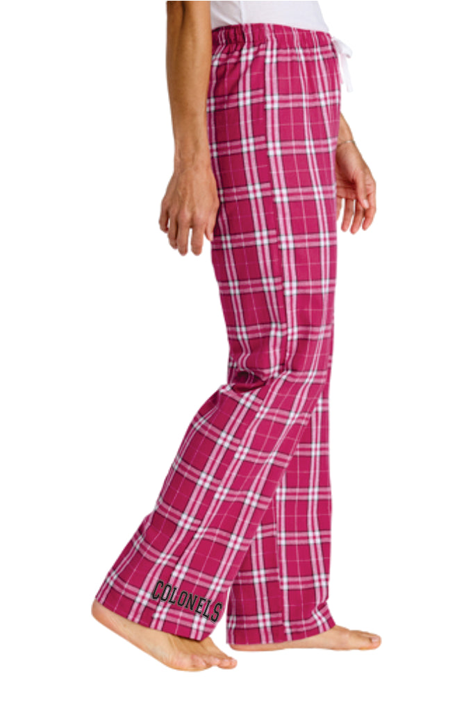 LEDYARD PRIDE!! District ® Women’s Flannel Plaid Pant PINK