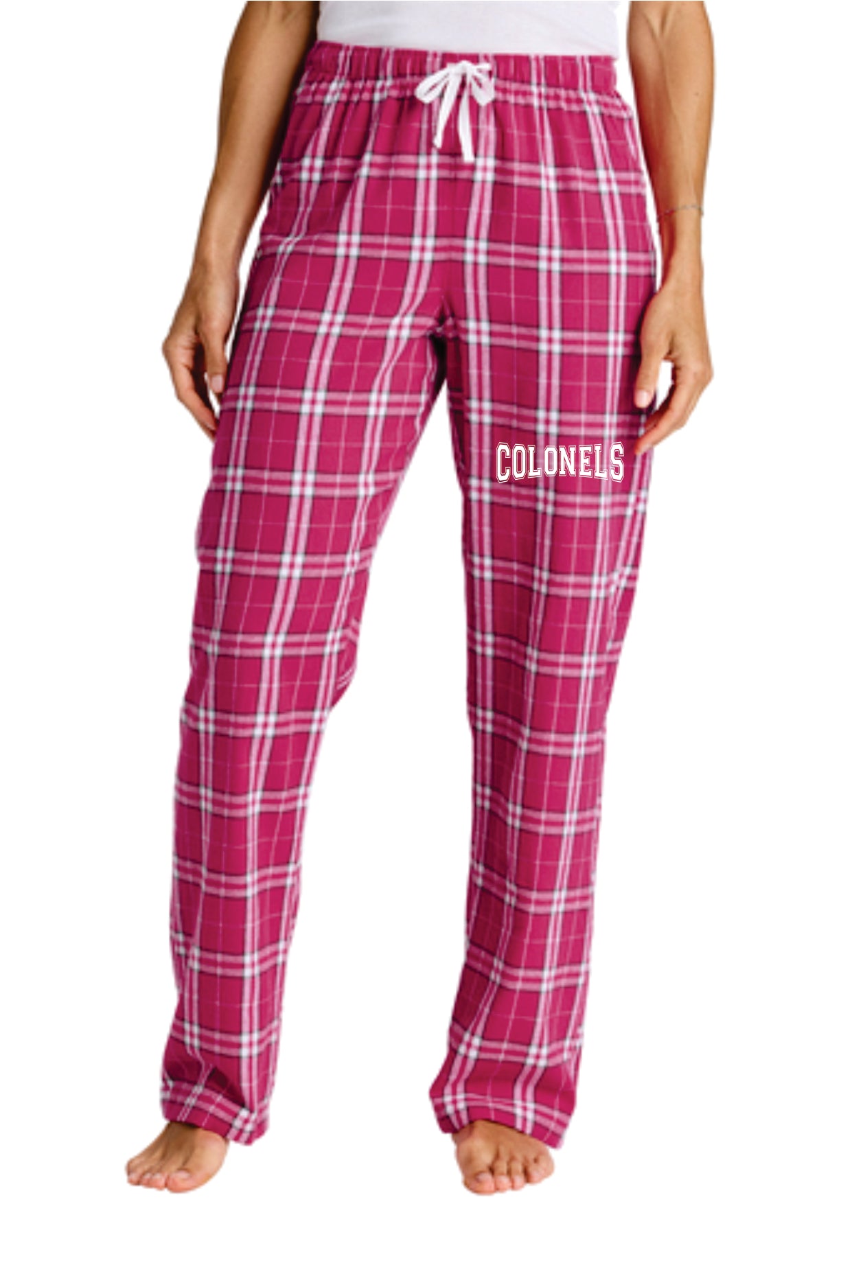 LEDYARD PRIDE!! District ® Women’s Flannel Plaid Pant PINK