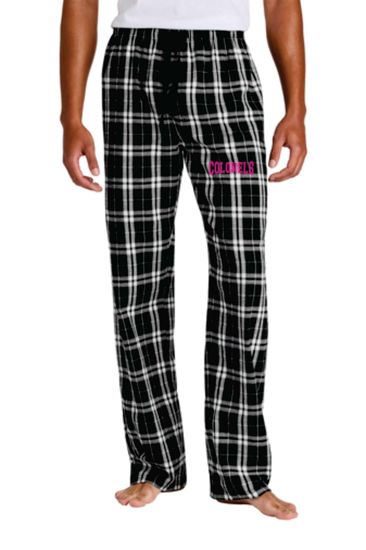 LEDYARD PRIDE!!! Men's District ® Flannel Plaid Pant BLACK