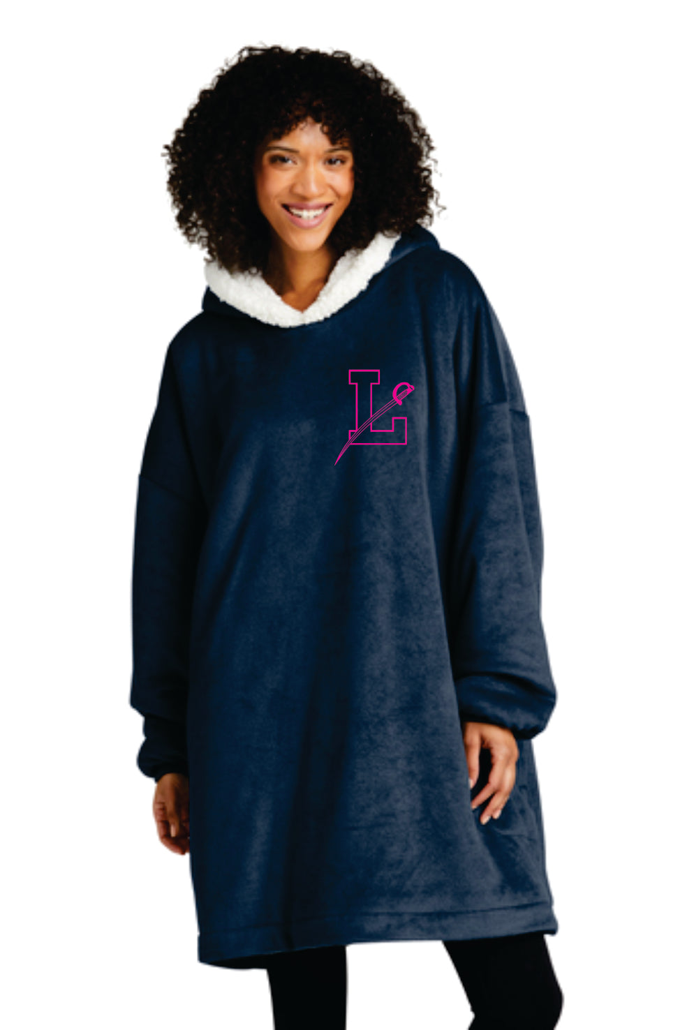 LEDYARD PRIDE!! Port Authority® Mountain Lodge EMBROIDERED Wearable Blanket