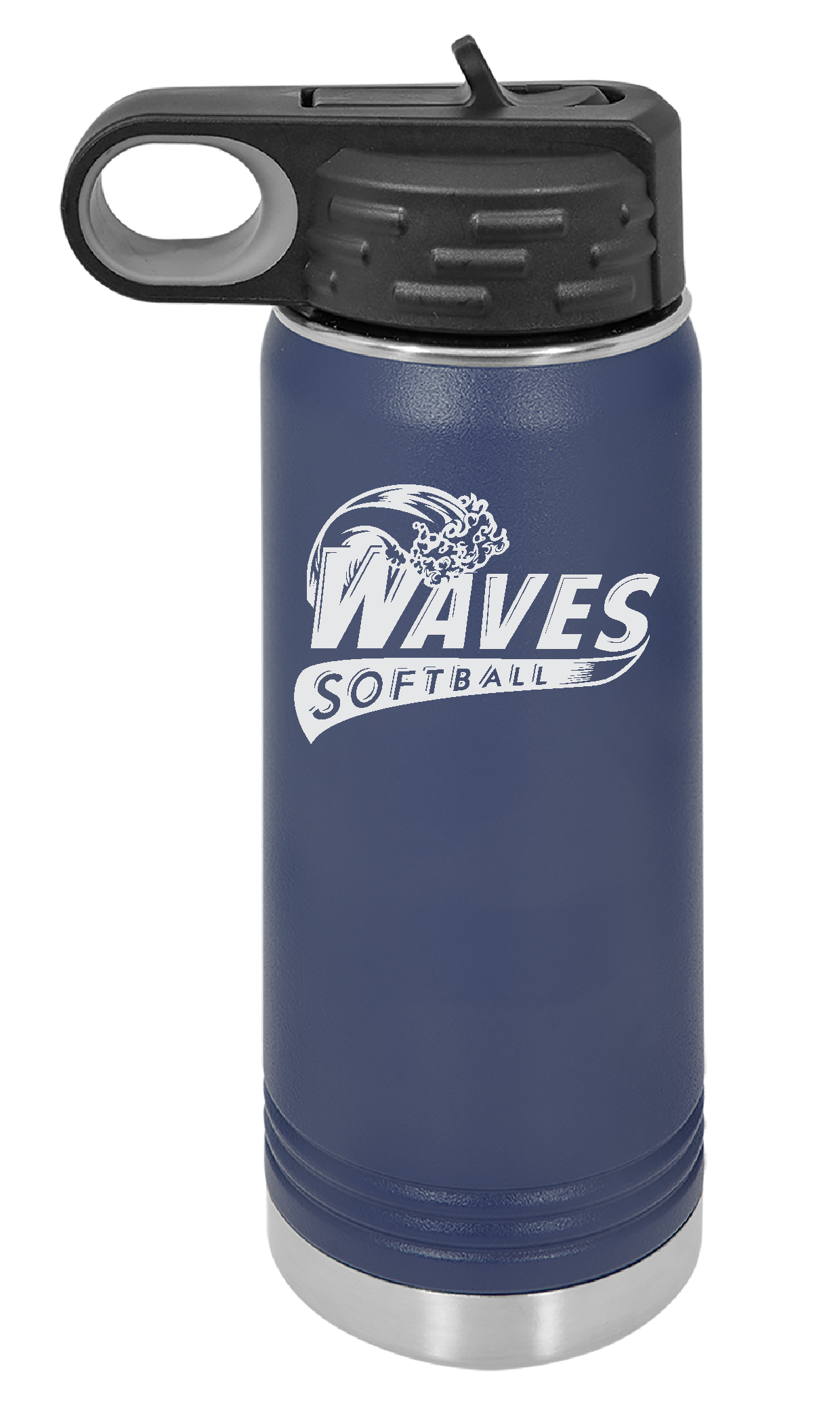Waves Polar Camel 20 oz.  Water Bottle LASER ENGRAVED 2-SIDED