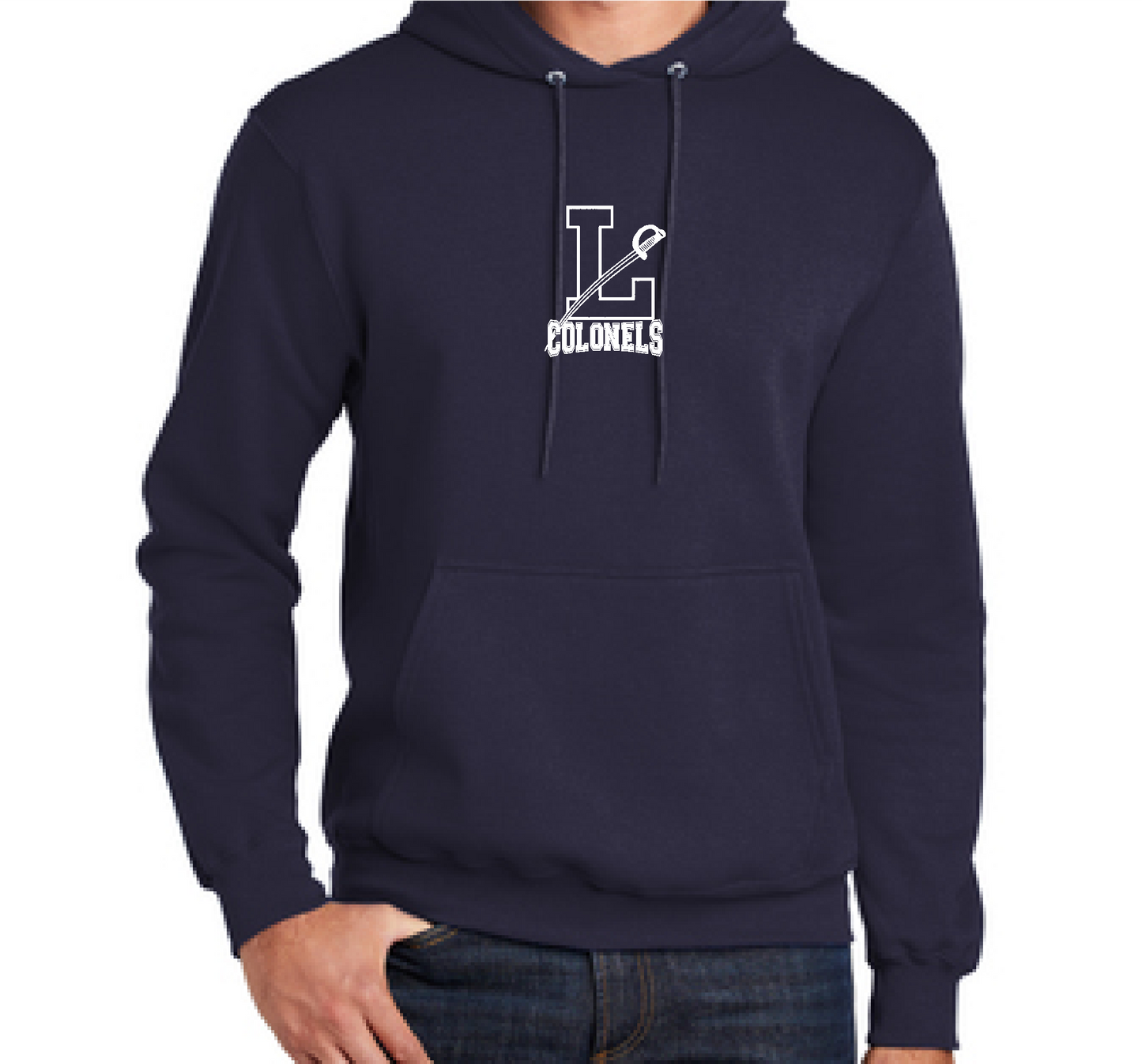 Port & Company® YOUTH Core Fleece Pullover Hooded Sweatshirt NAVY