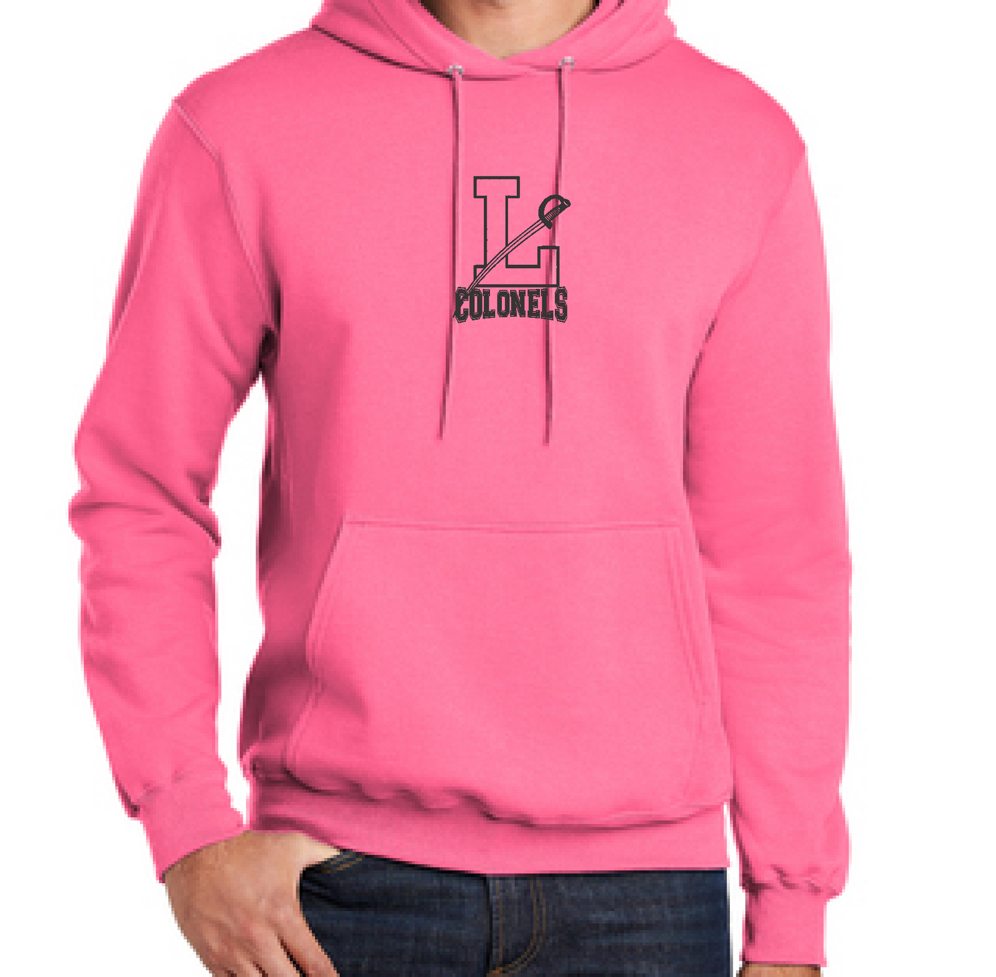 Port & Company® Core Fleece Pullover Hooded Sweatshirt PINK