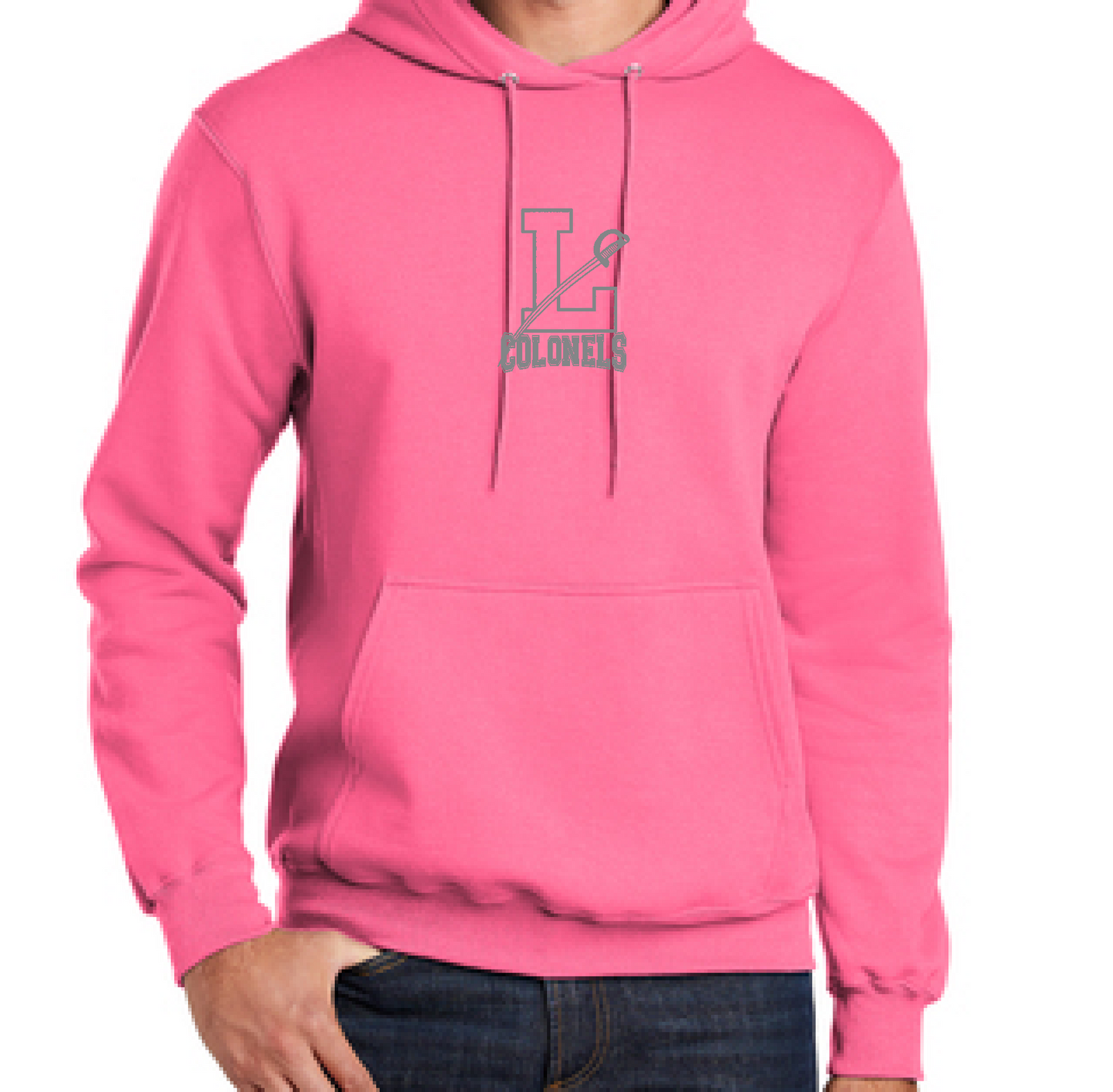 Port & Company® Core Fleece Pullover Hooded Sweatshirt PINK