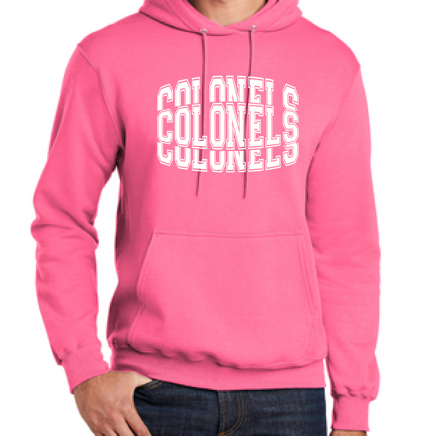 Port & Company® Core Fleece Pullover Hooded Sweatshirt PINK