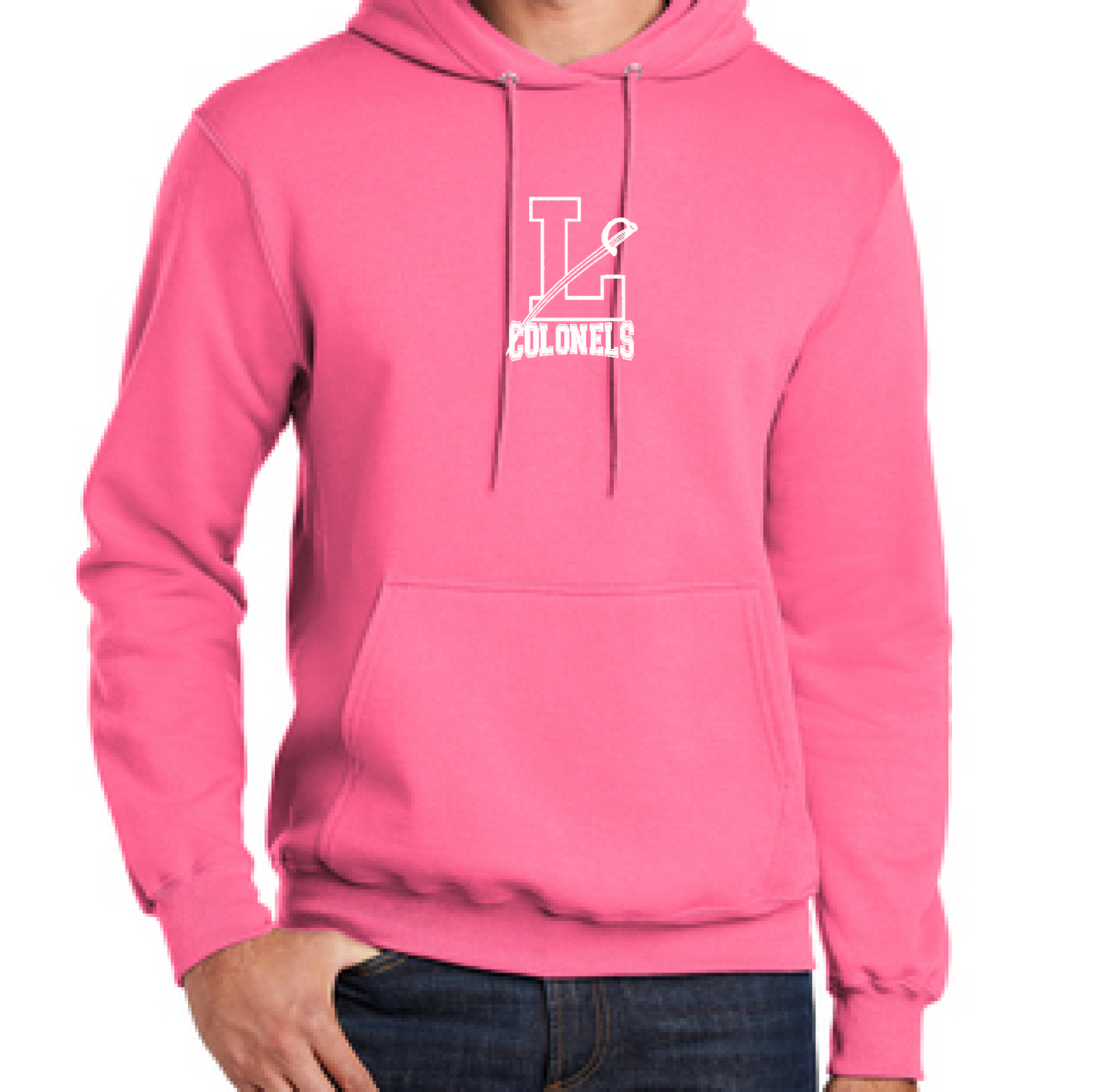 Port & Company® Core Fleece Pullover Hooded Sweatshirt PINK