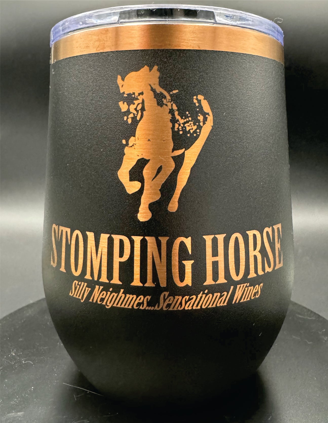 STOMPING HORSE WINE TUMBLER