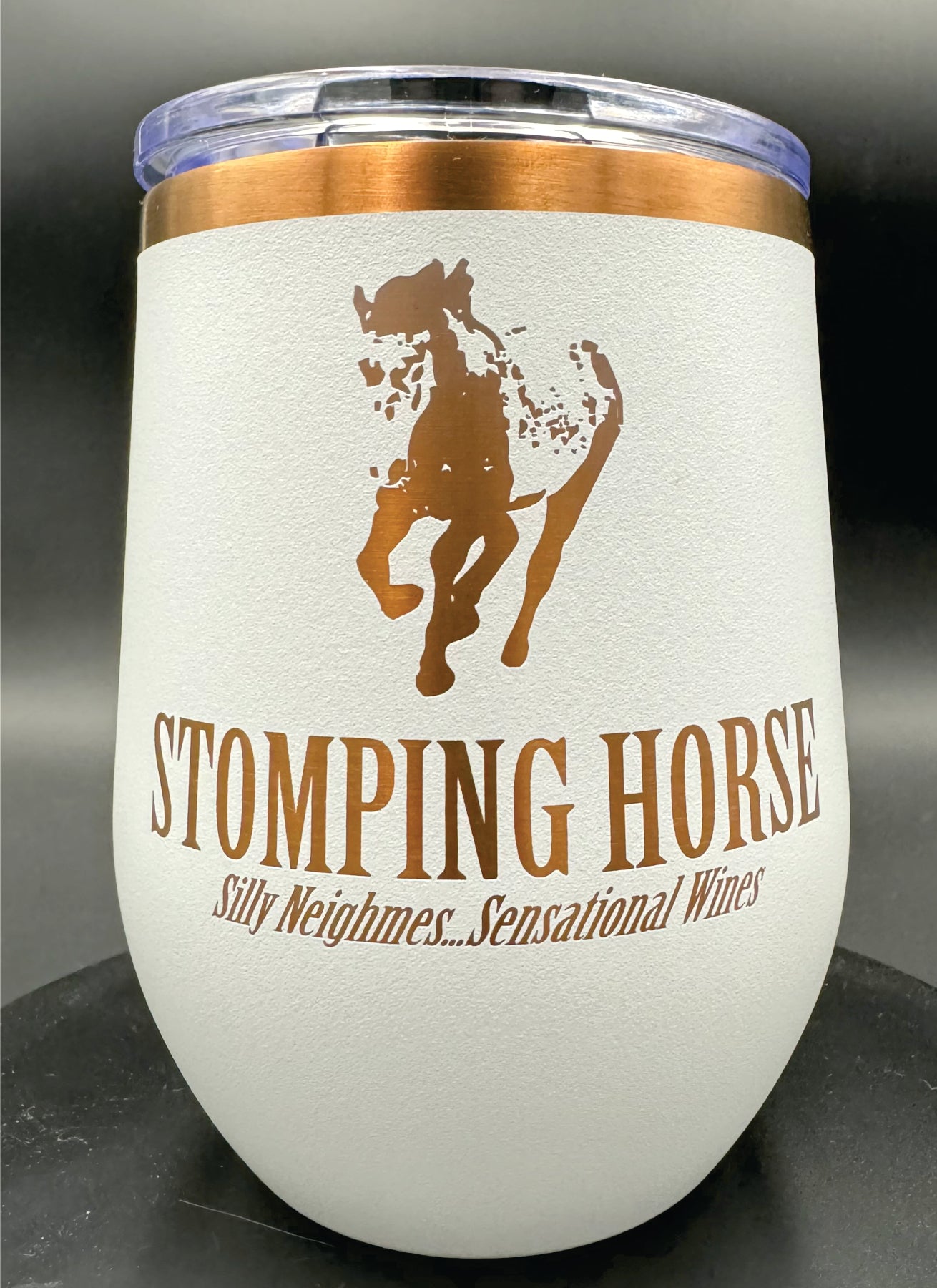 STOMPING HORSE WINE TUMBLER