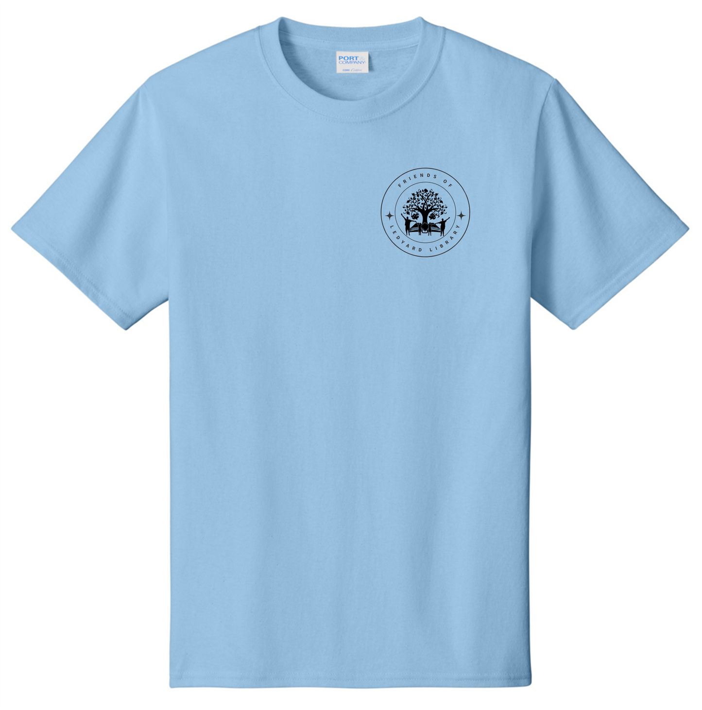 FOLL Port & Co Core Cotton Tee BLACK LOGO