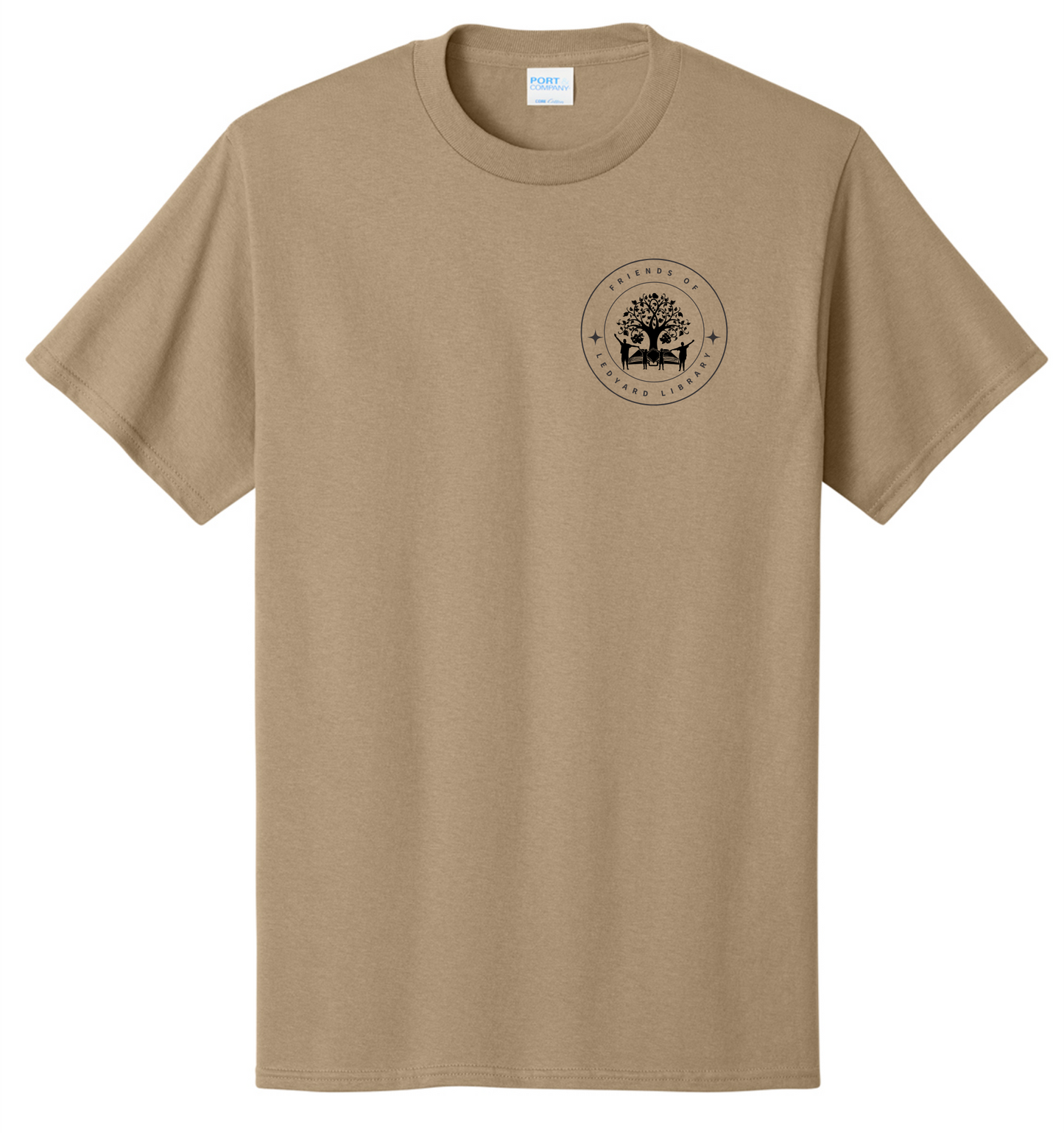 FOLL Port & Co Core Cotton Tee BLACK LOGO