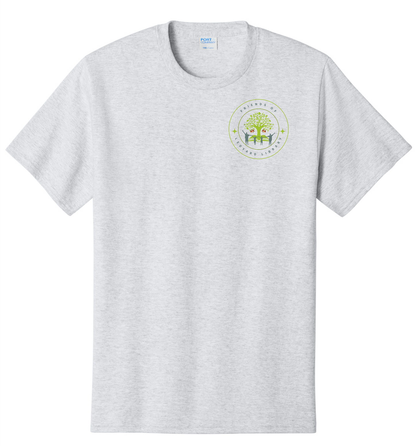 FOLL Port & Co Core Cotton Tee COLOR LOGO