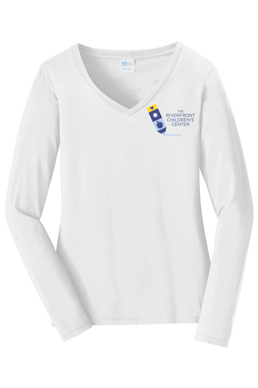 Port & Co™ Women's Long Sleeve Fan Favorite™ V-Neck Tee