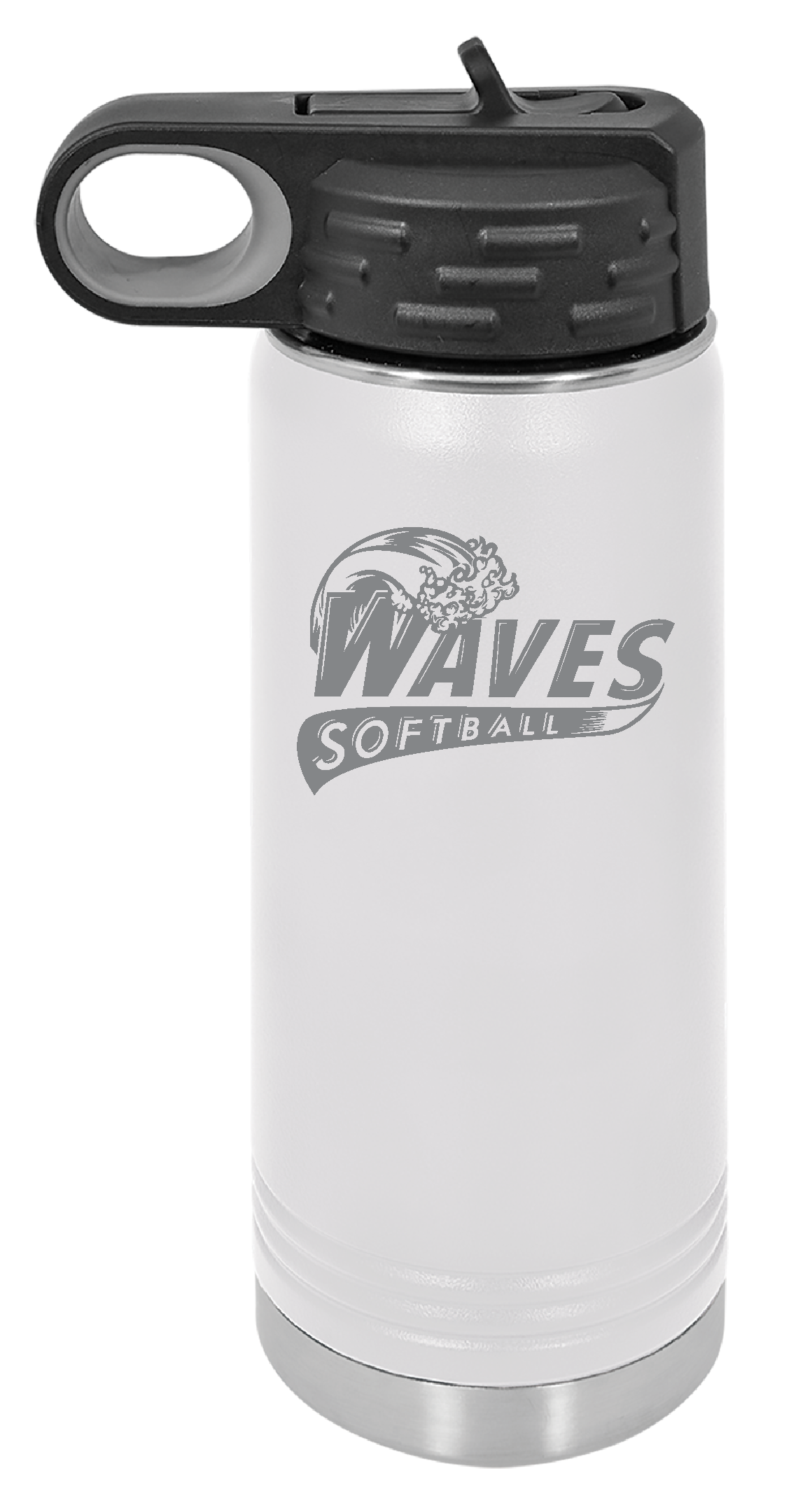 Waves Polar Camel 20 oz.  Water Bottle LASER ENGRAVED 2-SIDED