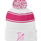 Sport-Tek® Stripe Pom Pom Beanie Embroidered