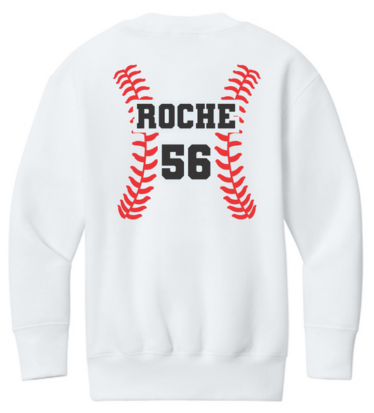 Waves Port & Co™ Youth Core Fleece Crewneck Pocket Sweatshirt