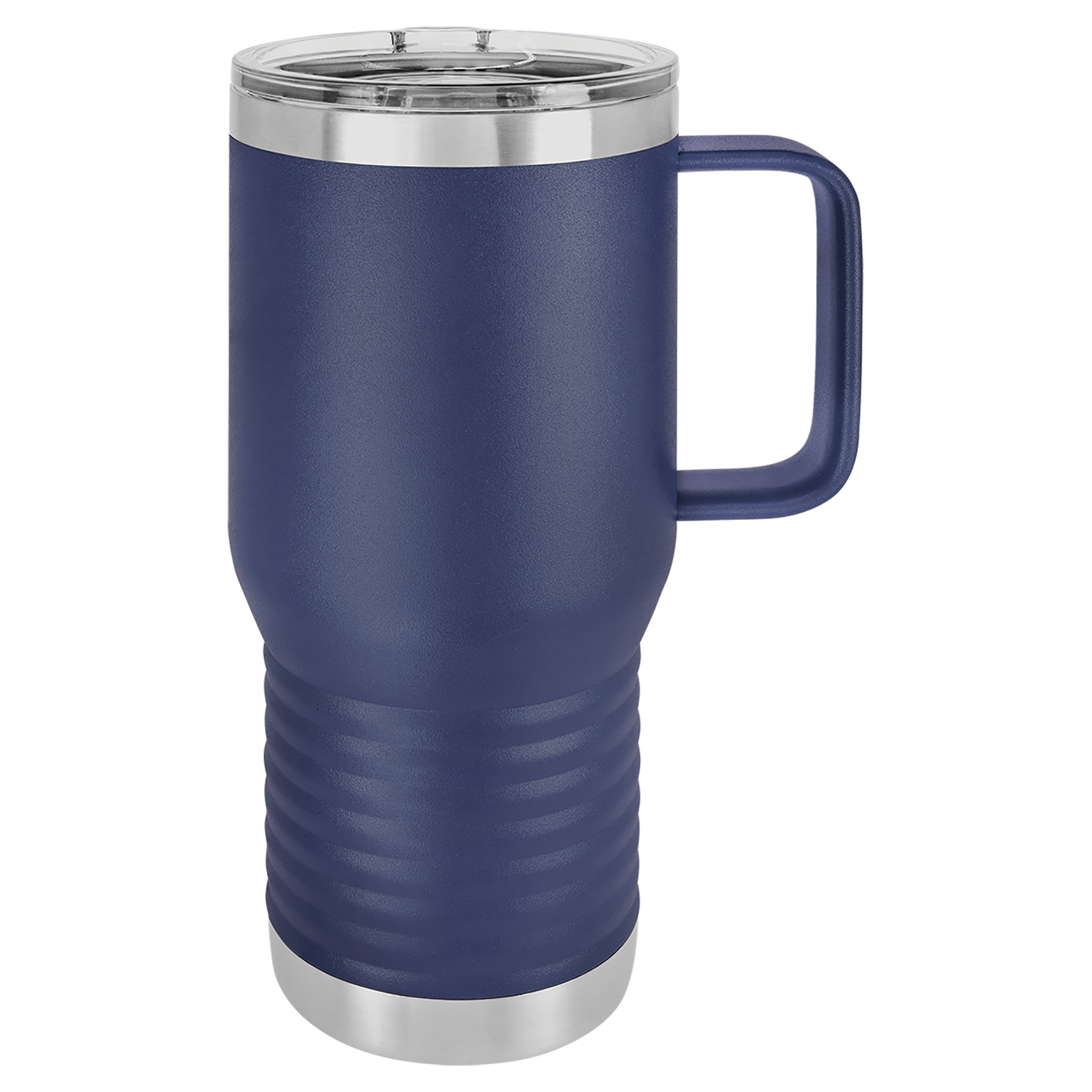 14oz Coffee Mug With Sliding Lid - Powder Coated Navy Blue